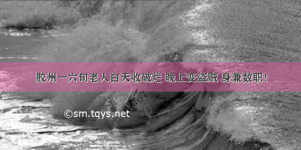 胶州一六旬老人白天收破烂 晚上变盗贼 身兼数职！