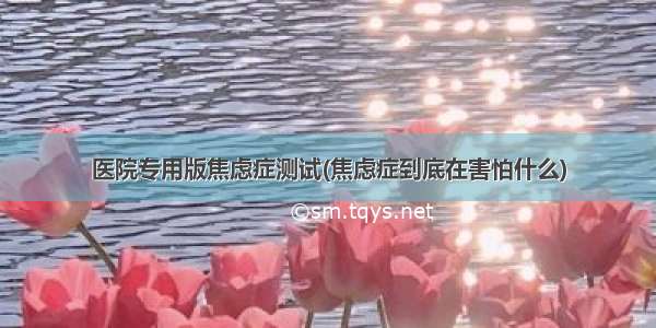 医院专用版焦虑症测试(焦虑症到底在害怕什么)