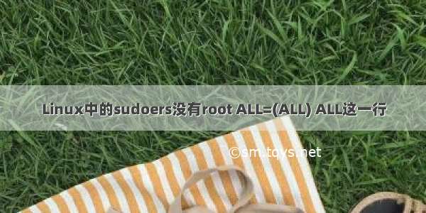 Linux中的sudoers没有root ALL=(ALL) ALL这一行