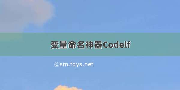 变量命名神器Codelf