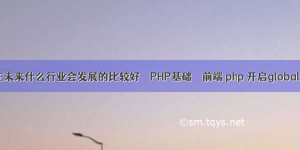 在未来什么行业会发展的比较好 – PHP基础 – 前端 php 开启global
