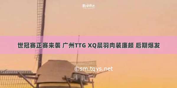 世冠赛正赛来袭 广州TTG XQ晨羽肉装廉颇 后期爆发