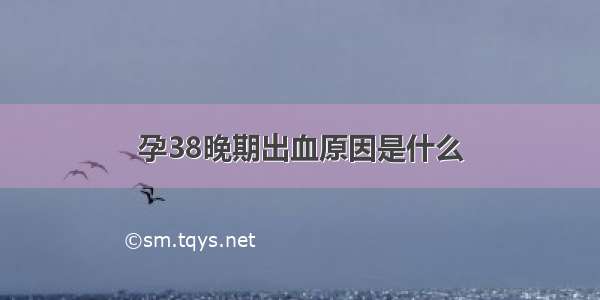 孕38晚期出血原因是什么