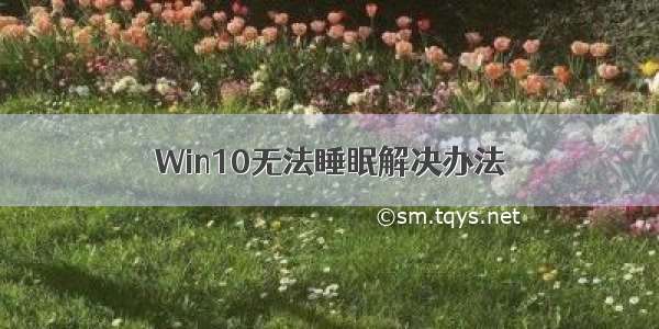 Win10无法睡眠解决办法