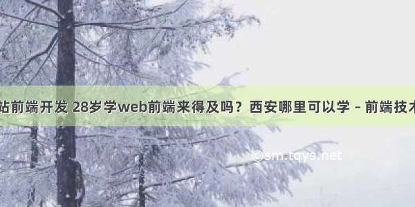 西安网站前端开发 28岁学web前端来得及吗？西安哪里可以学 – 前端技术 – 前端