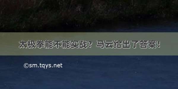 太极拳能不能实战？马云给出了答案！