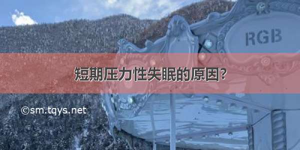 短期压力性失眠的原因？