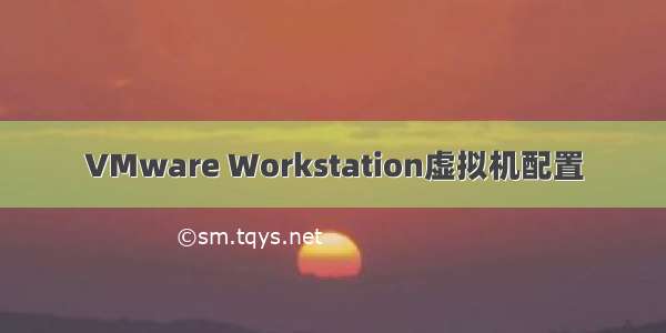 VMware Workstation虚拟机配置