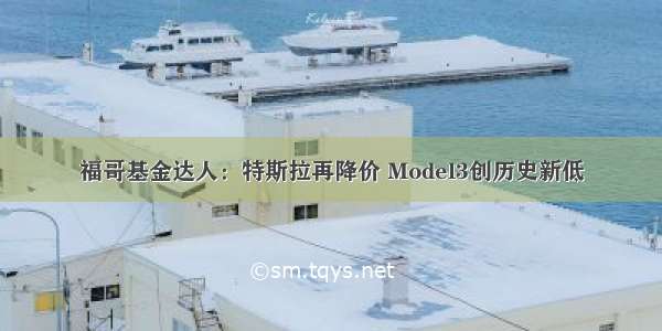 福哥基金达人：特斯拉再降价 Model3创历史新低