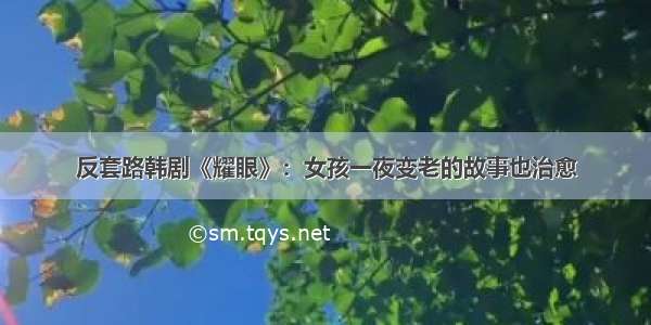 反套路韩剧《耀眼》：女孩一夜变老的故事也治愈