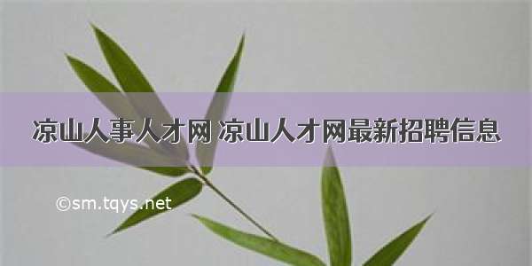 凉山人事人才网 凉山人才网最新招聘信息