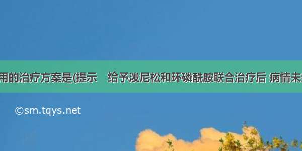 下一步可采用的治疗方案是(提示　给予泼尼松和环磷酰胺联合治疗后 病情未缓解。)A.糖