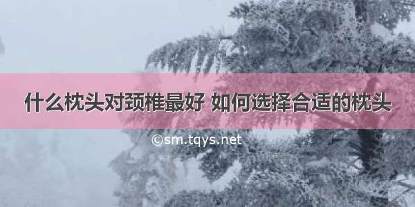 什么枕头对颈椎最好 如何选择合适的枕头