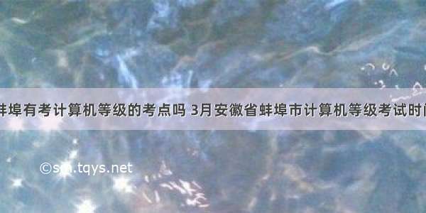 蚌埠有考计算机等级的考点吗 3月安徽省蚌埠市计算机等级考试时间