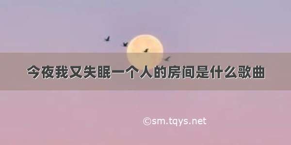 今夜我又失眠一个人的房间是什么歌曲