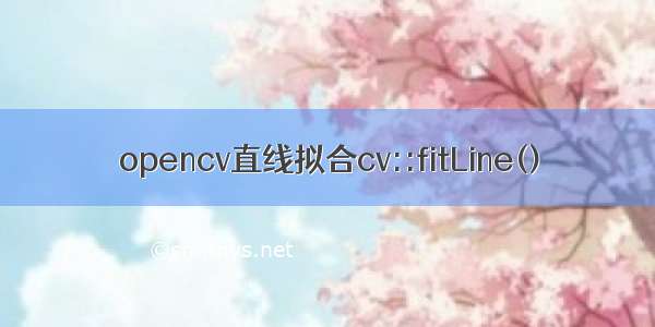 opencv直线拟合cv::fitLine()