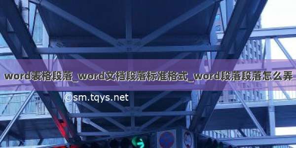 word表格段落_word文档段落标准格式_word段落段落怎么弄