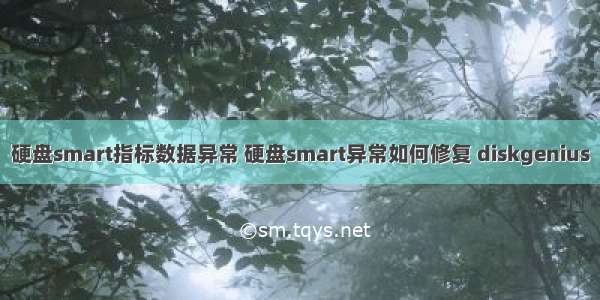 硬盘smart指标数据异常 硬盘smart异常如何修复 diskgenius