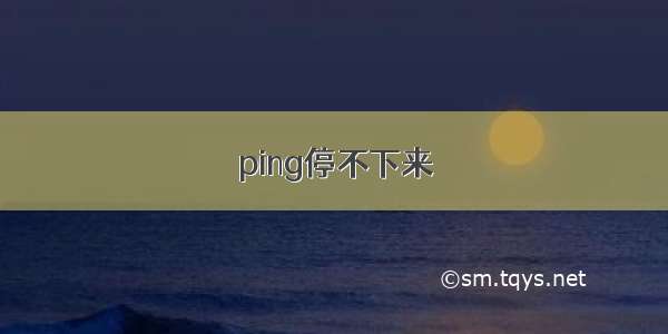 ping停不下来