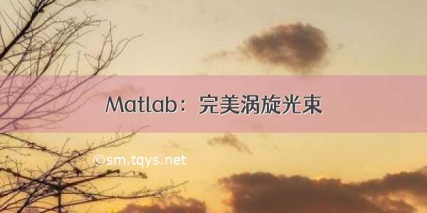 Matlab：完美涡旋光束