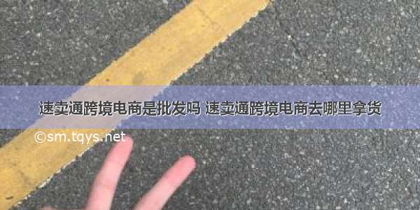 速卖通跨境电商是批发吗 速卖通跨境电商去哪里拿货