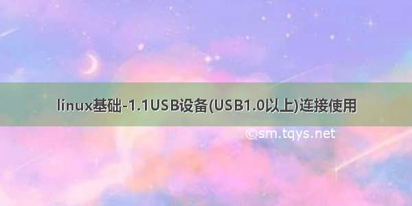 linux基础-1.1USB设备(USB1.0以上)连接使用