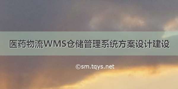 医药物流WMS仓储管理系统方案设计建设