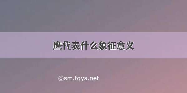 鹰代表什么象征意义