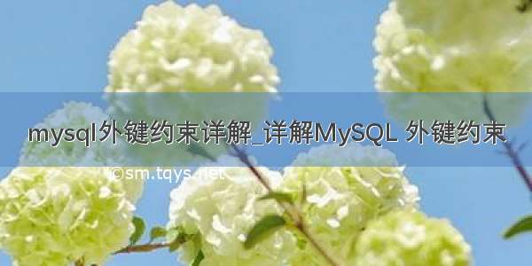 mysql外键约束详解_详解MySQL 外键约束