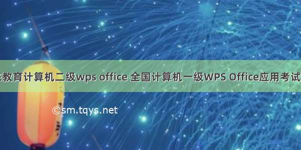 未来教育计算机二级wps office 全国计算机一级WPS Office应用考试大纲