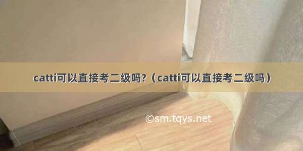 catti可以直接考二级吗?（catti可以直接考二级吗）