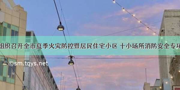 广水市政府组织召开全市夏季火灾防控暨居民住宅小区 十小场所消防安全专项整治动员部