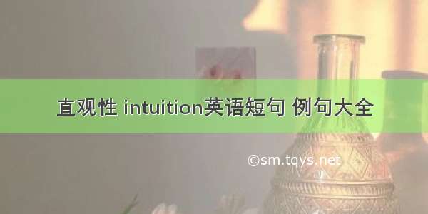 直观性 intuition英语短句 例句大全