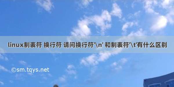 linux制表符 换行符 请问换行符'\n' 和制表符'\t'有什么区别