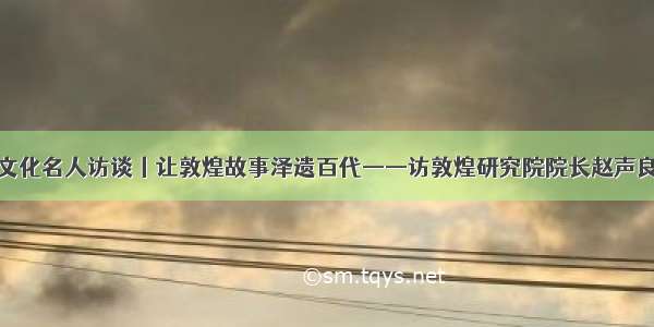 文化名人访谈丨让敦煌故事泽遗百代——访敦煌研究院院长赵声良