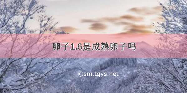 卵子1.6是成熟卵子吗