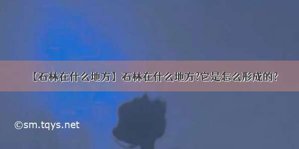 【石林在什么地方】石林在什么地方?它是怎么形成的?