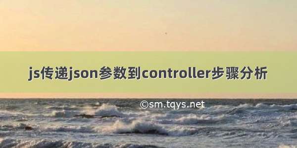 js传递json参数到controller步骤分析