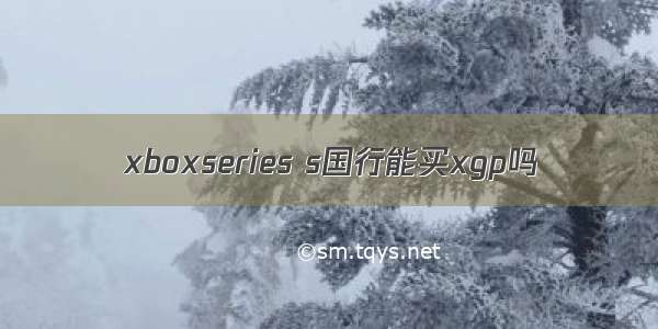 xboxseries s国行能买xgp吗