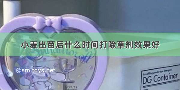 小麦出苗后什么时间打除草剂效果好