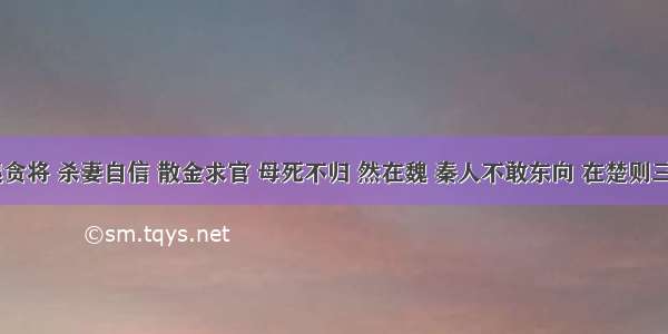 曹操说:吴起贪将 杀妻自信 散金求官 母死不归 然在魏 秦人不敢东向 在楚则三晋不敢南谋