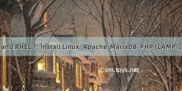 CentOS and RHEL 7: Install Linux  Apache  MariaDB  PHP (LAMP【MySQL】