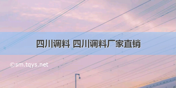 四川调料 四川调料厂家直销