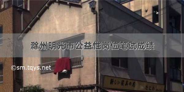 滁州明光市公益性岗位笔试成绩