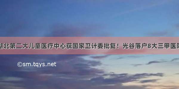 湖北第二大儿童医疗中心获国家卫计委批复！光谷落户8大三甲医院