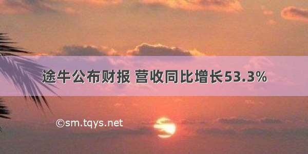 途牛公布财报 营收同比增长53.3%