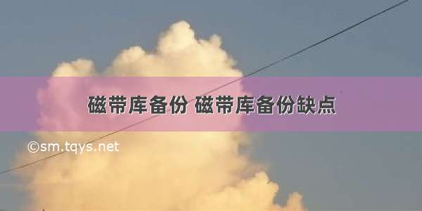 磁带库备份 磁带库备份缺点