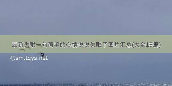 最新失眠一句简单的心情说说失眠了图片汇总(大全18篇)