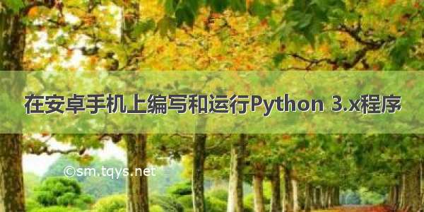 在安卓手机上编写和运行Python 3.x程序