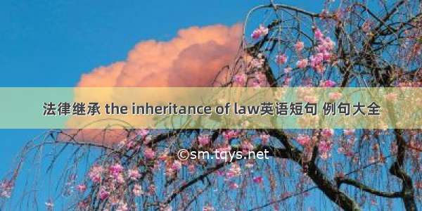 法律继承 the inheritance of law英语短句 例句大全